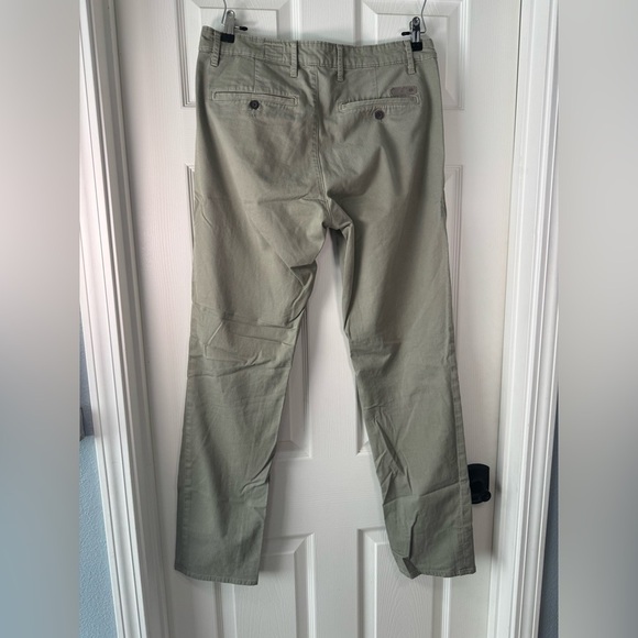 Adriano GoldSchmeid The Marshall Slim Trouser Olive Green Men’s Size 34 Regular - Picture 6 of 10